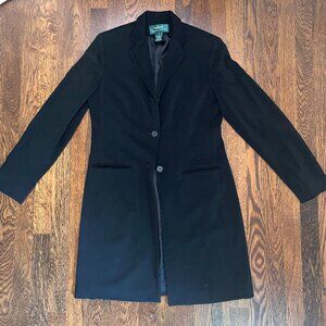 Ralph Lauren Black Coat, Size 8